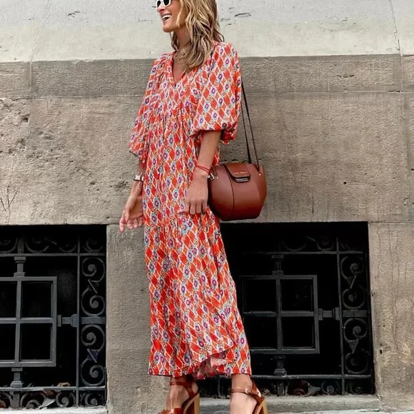 Bohemian purple Maxi Dress - Picture 6 of 11